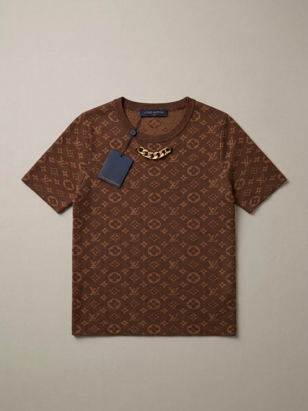 Brand NEW Women's Brown All Short Sleeve Sweater